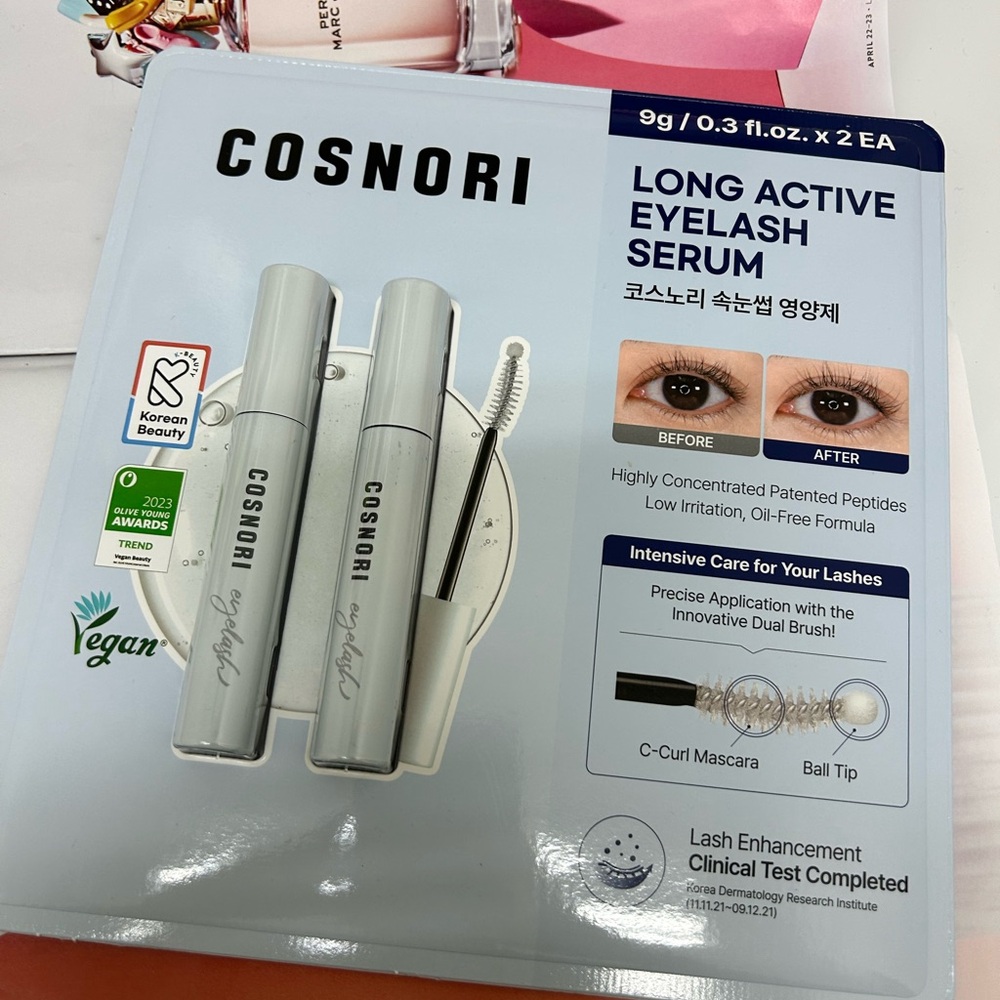 Cosnori Long Active Eyelash Serum duo pack new sealed